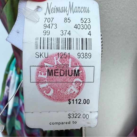 Kelli & Talulah Deep Front/Back V-Neck Silk Multicolor Sleeveless Dress Size M - Picture 8 of 16